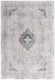4' X 6' Grey Oriental Area Rug-Area Rugs-DECOROLALA