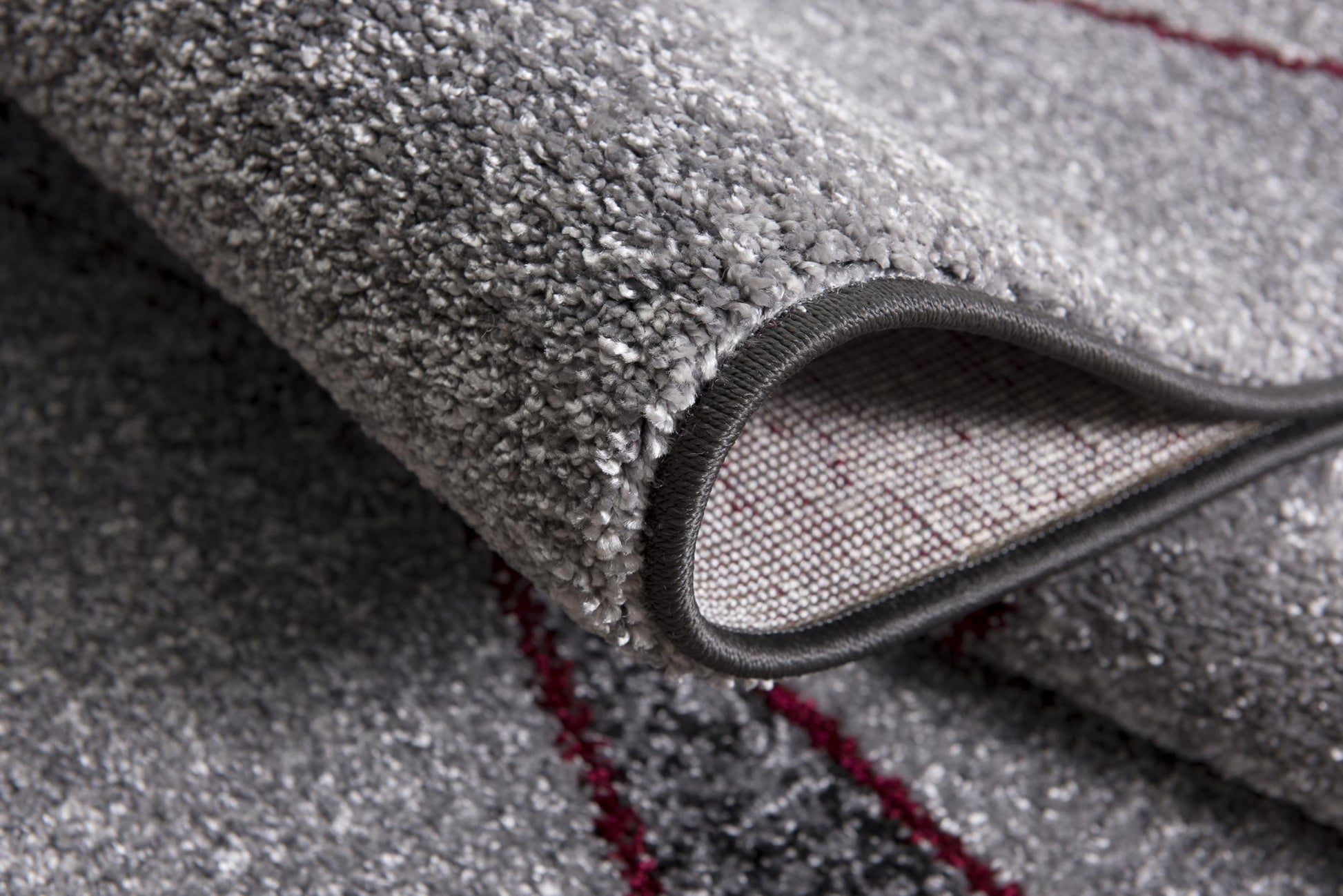 4' X 6' Grey Red Geometric Area Rug-Area Rugs-DECOROLALA