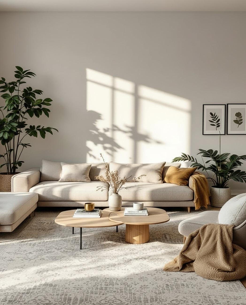 4' X 6' Ivory Distressed Ikat Pattern Area Rug-Area Rugs-DECOROLALA