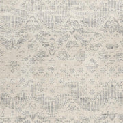 4' X 6' Ivory Distressed Ikat Pattern Area Rug-Area Rugs-DECOROLALA