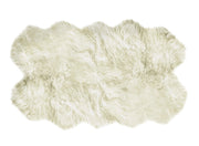 4' X 6' Natural Genuine Sheepskin Handmade Area Rug-Area Rugs-DECOROLALA