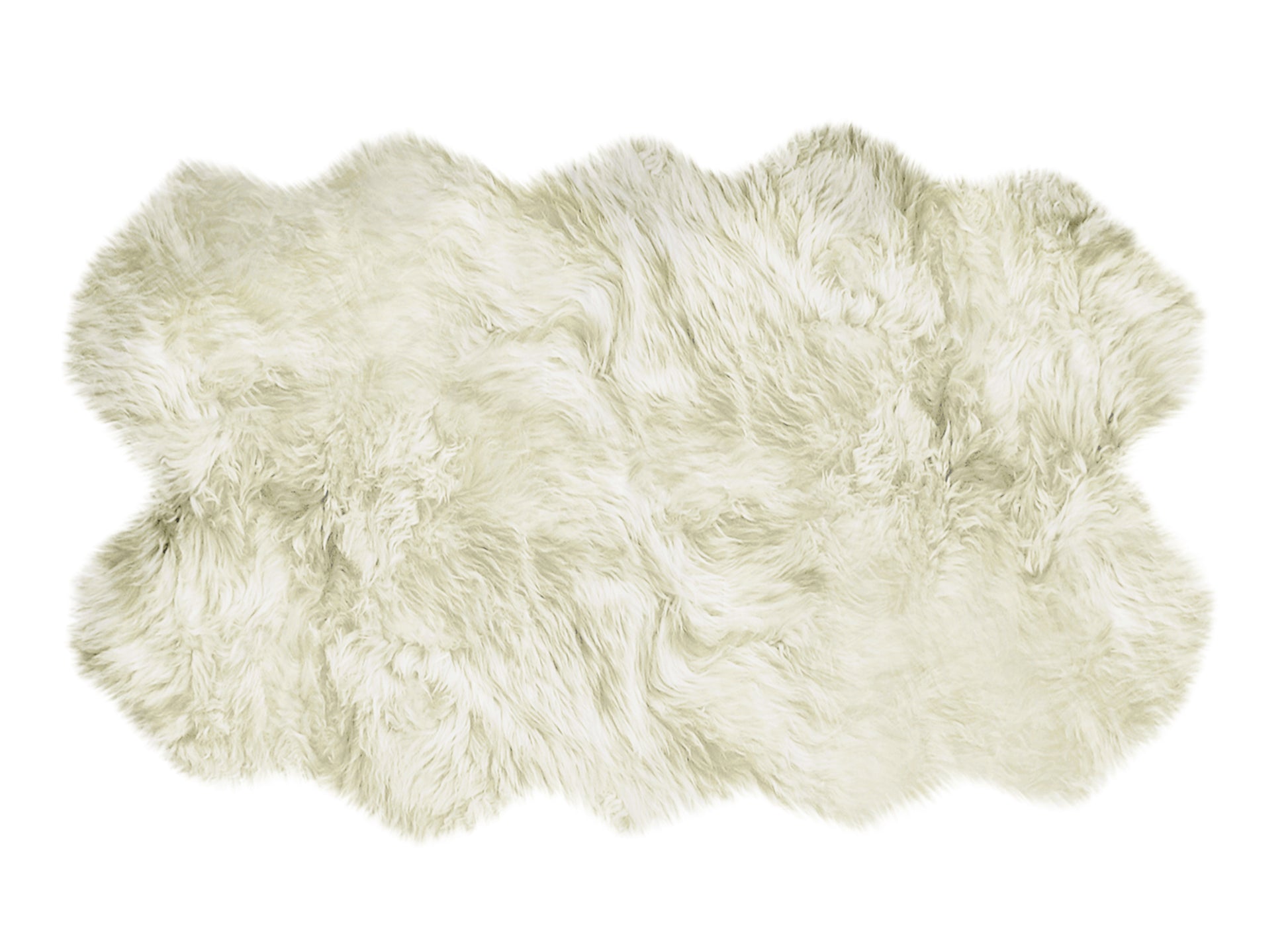 4' X 6' Natural Genuine Sheepskin Handmade Area Rug-Area Rugs-DECOROLALA