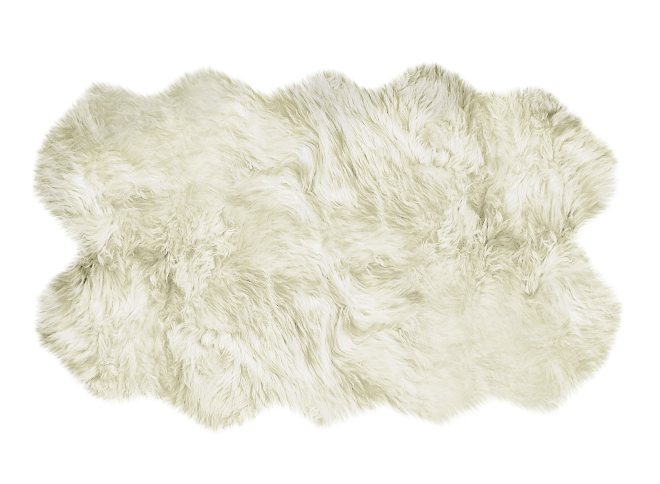 4' X 6' Natural Genuine Sheepskin Handmade Area Rug-Area Rugs-DECOROLALA
