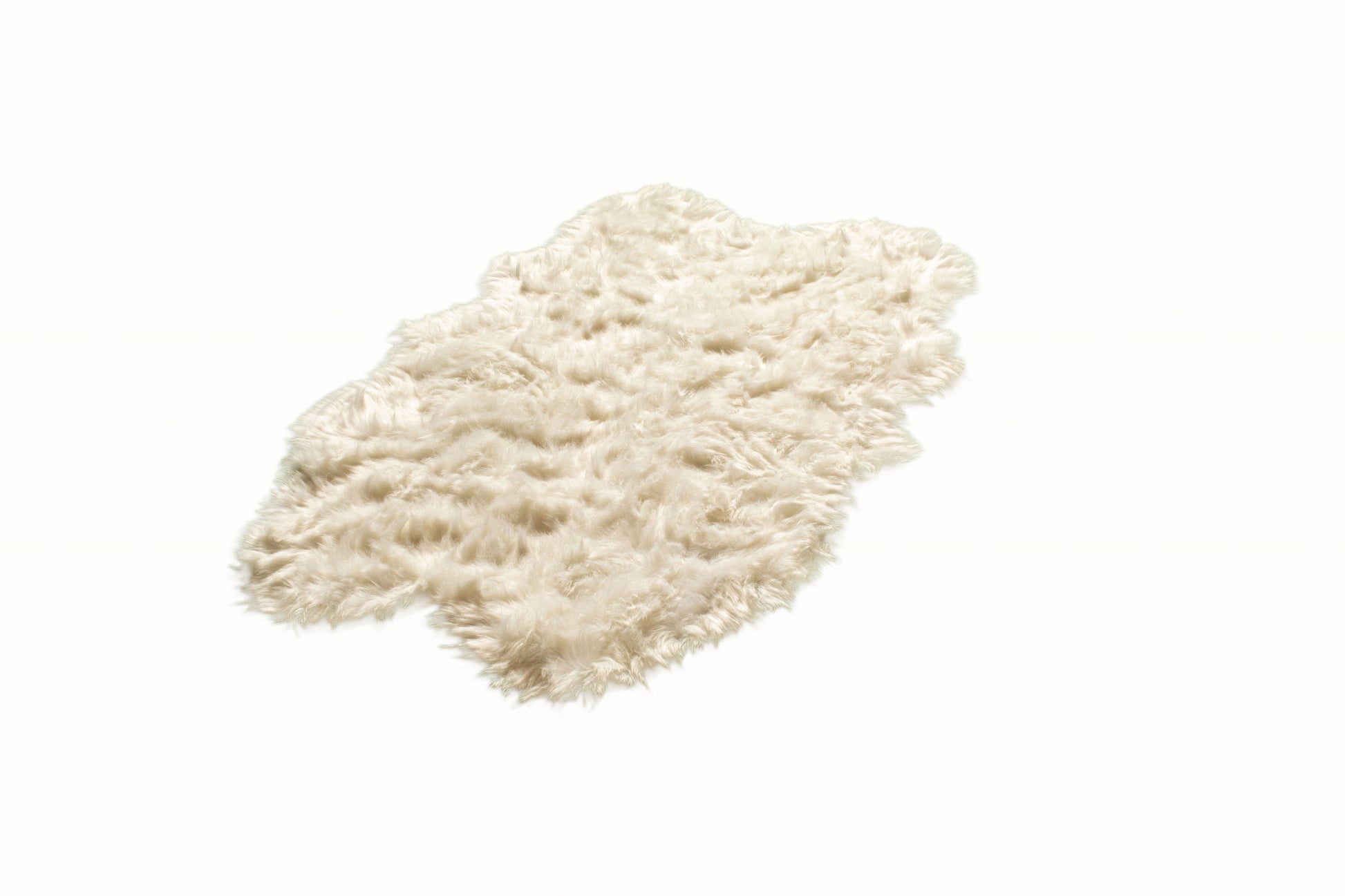4' X 6' Off White Faux Sheepskin Washable Area Rug-Area Rugs-DECOROLALA