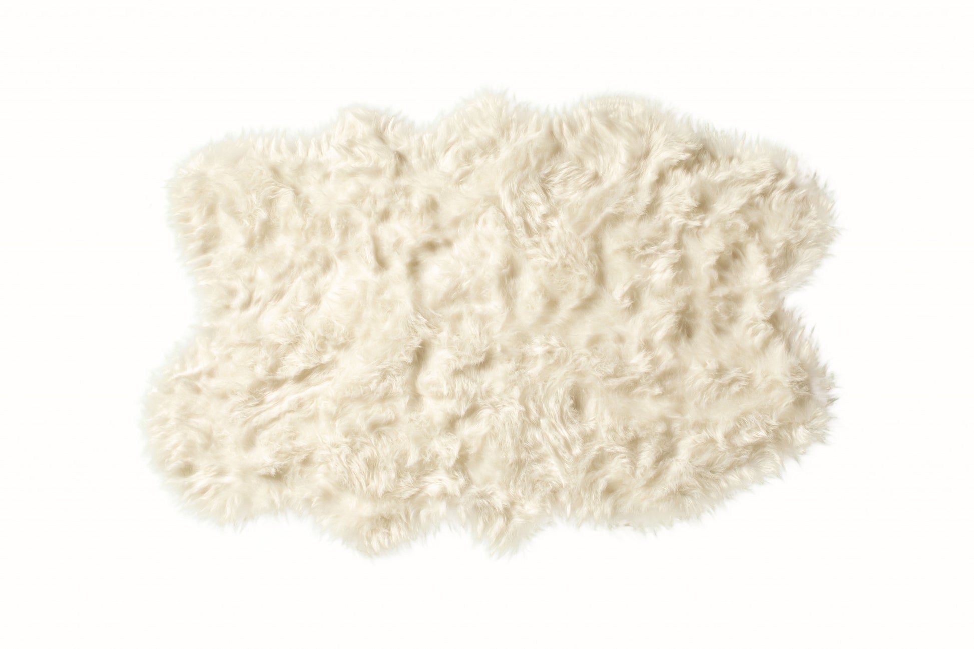 4' X 6' Off White Faux Sheepskin Washable Area Rug-Area Rugs-DECOROLALA