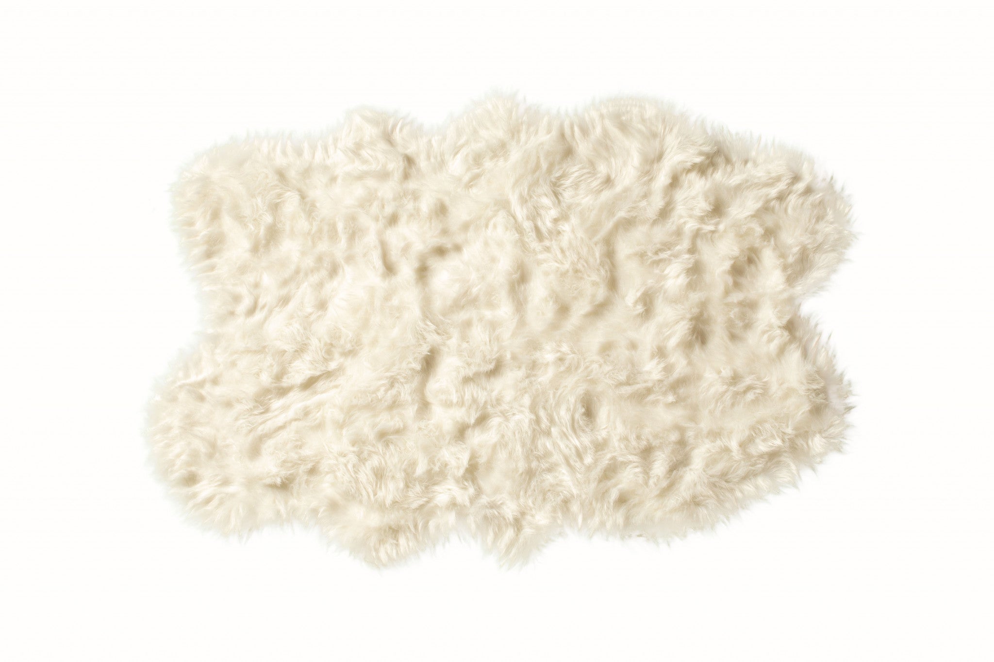 4' X 6' Off White Faux Sheepskin Washable Area Rug-Area Rugs-DECOROLALA