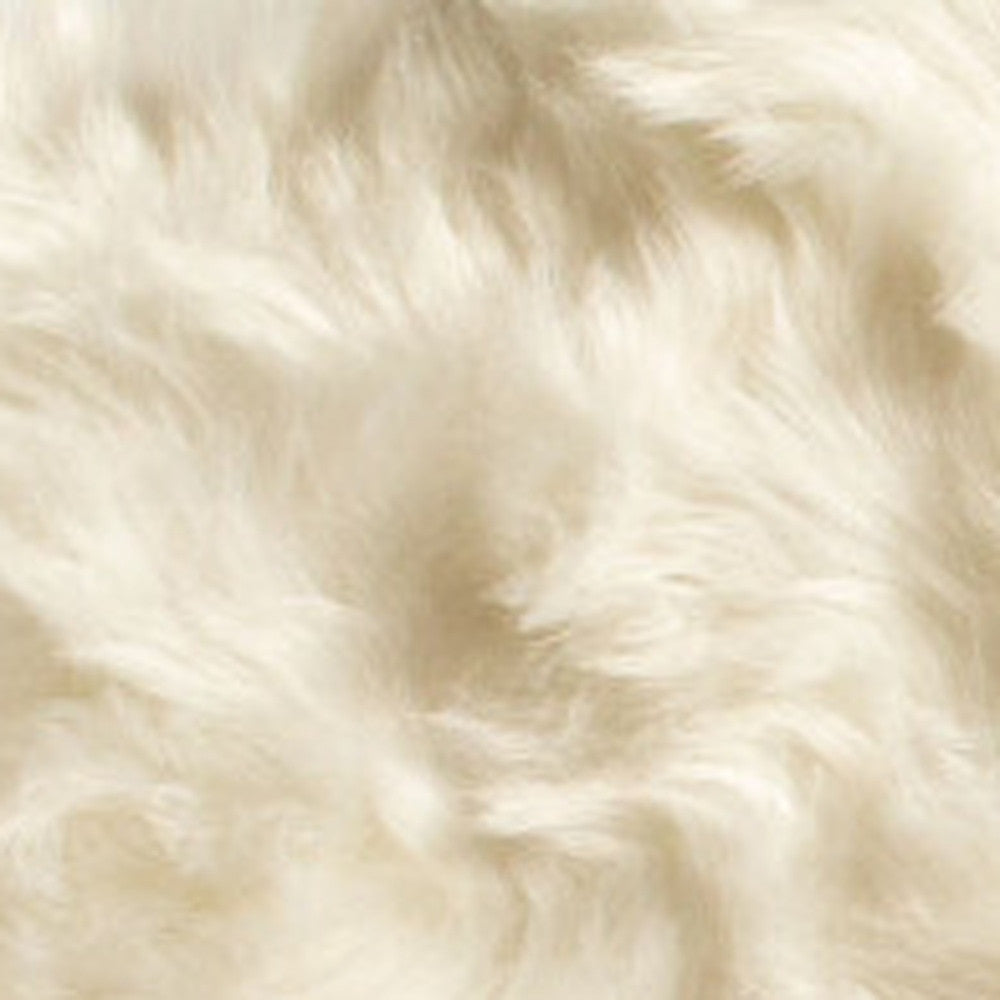 4' X 6' Off White Faux Sheepskin Washable Area Rug-Area Rugs-DECOROLALA