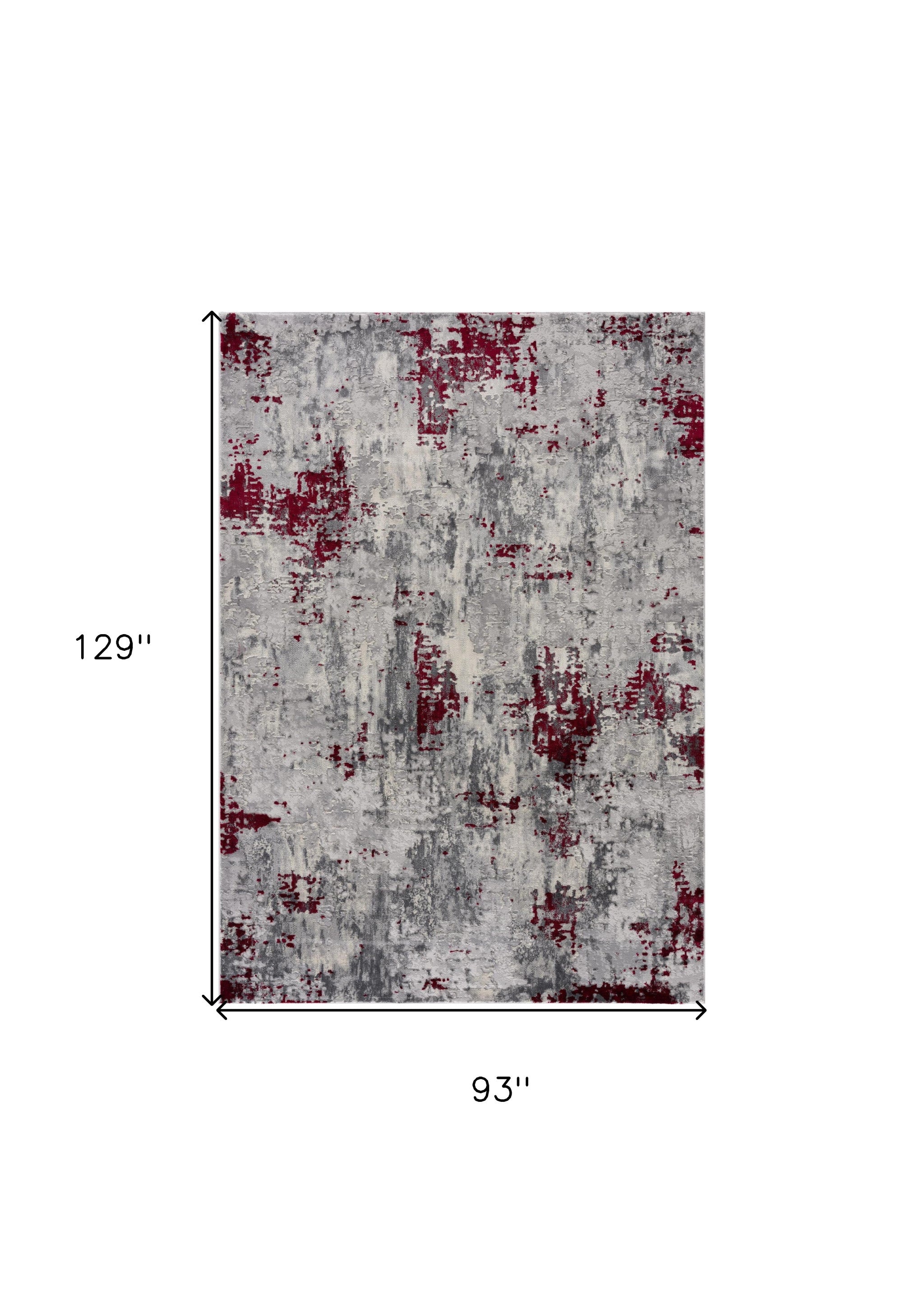 4' X 6' Red Abstract Dhurrie Area Rug-Area Rugs-DECOROLALA