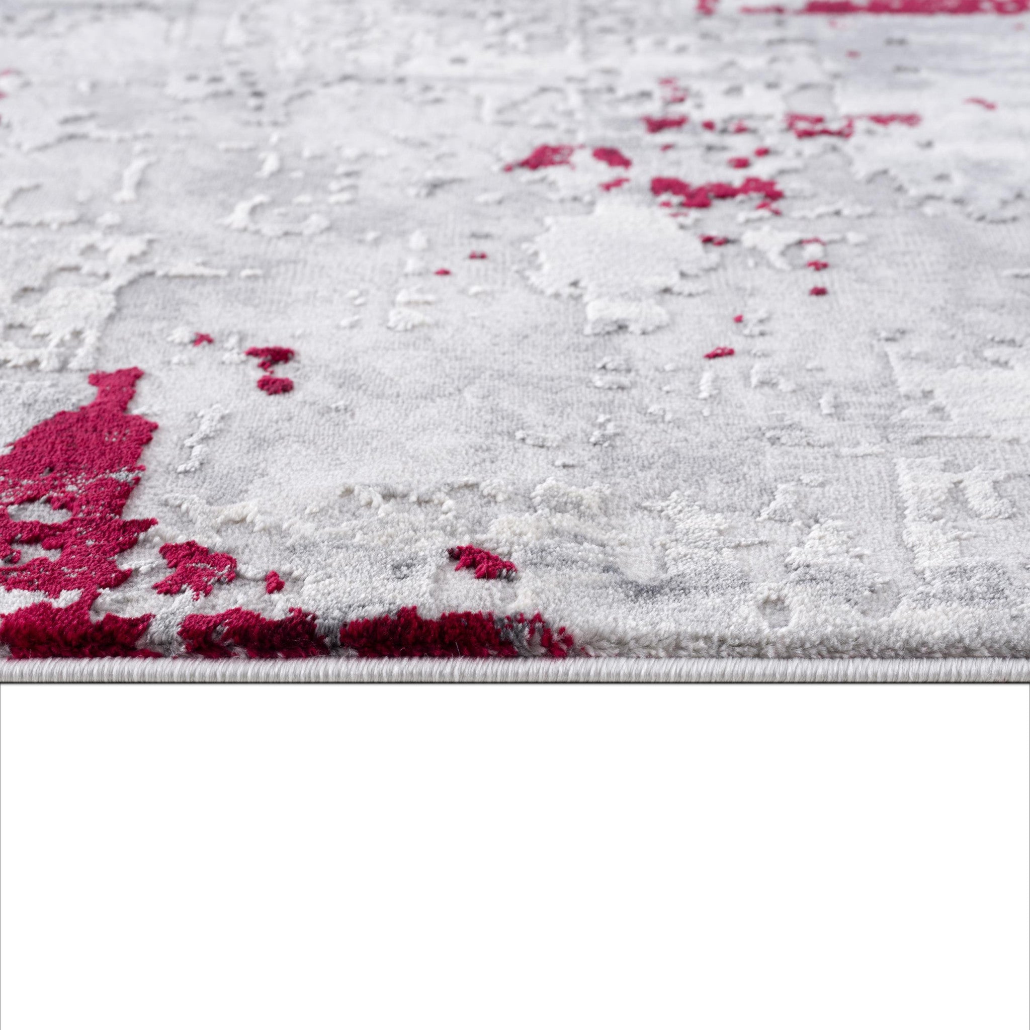 4' X 6' Red Abstract Dhurrie Area Rug-Area Rugs-DECOROLALA