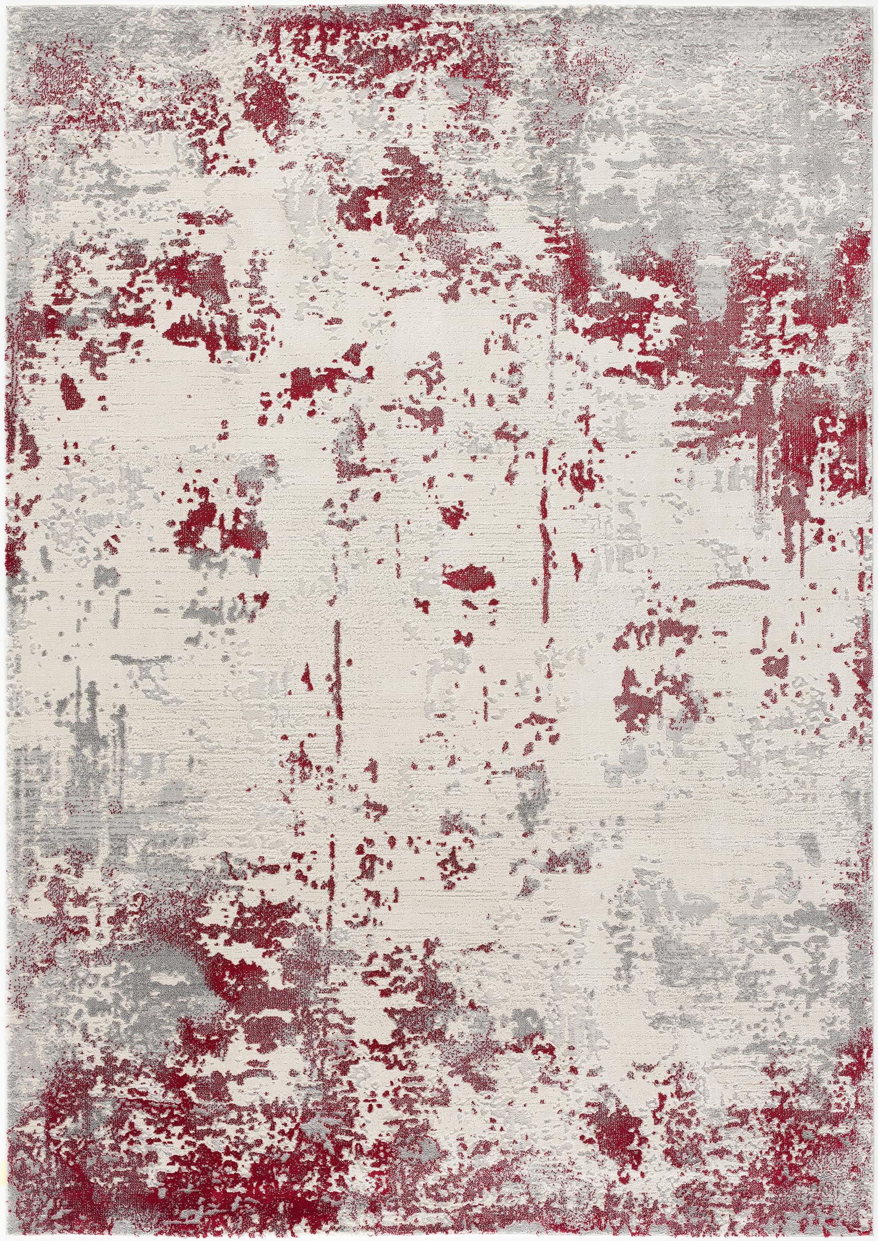 4' X 6' Red Abstract Dhurrie Area Rug-Area Rugs-DECOROLALA