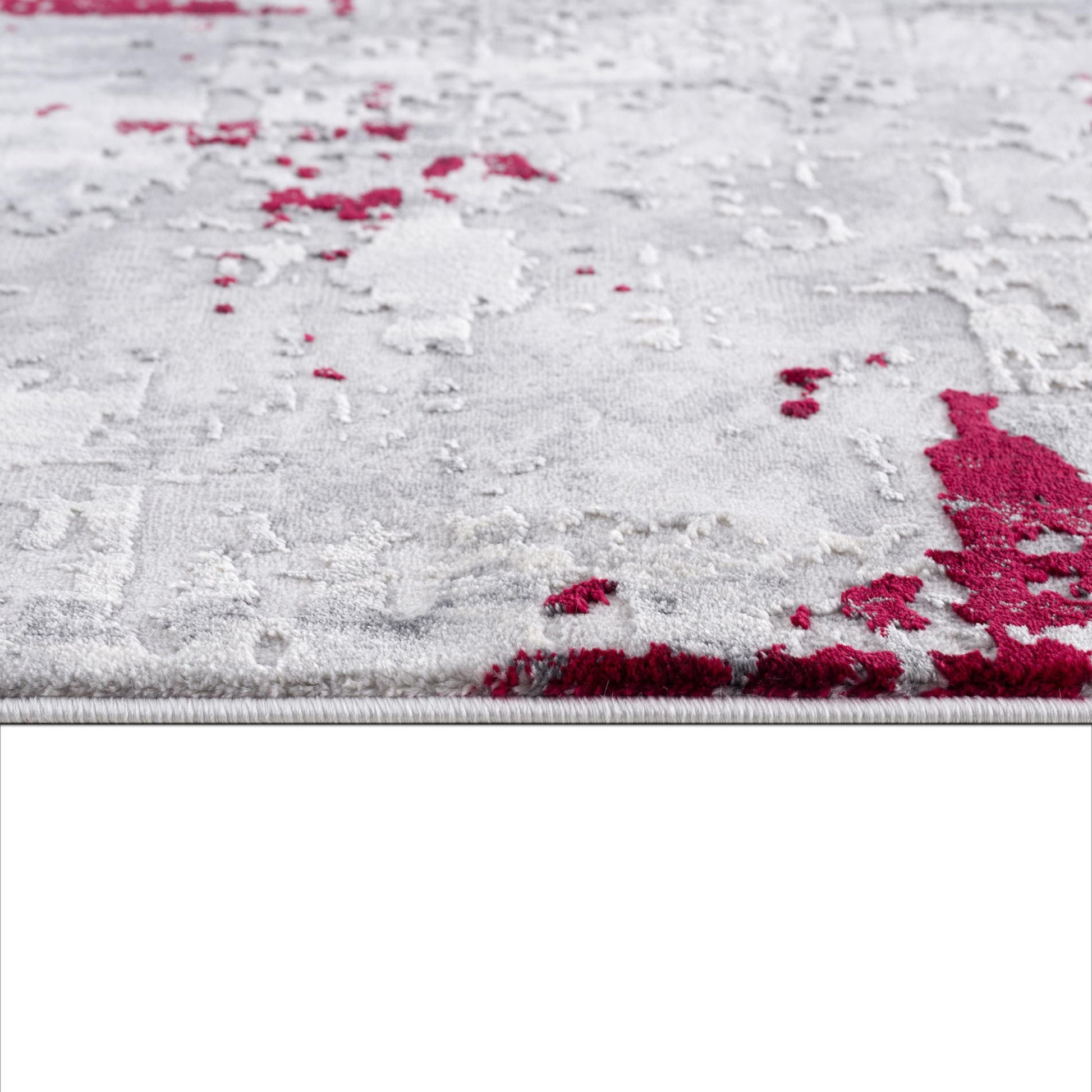 4' X 6' Red Abstract Dhurrie Area Rug-Area Rugs-DECOROLALA
