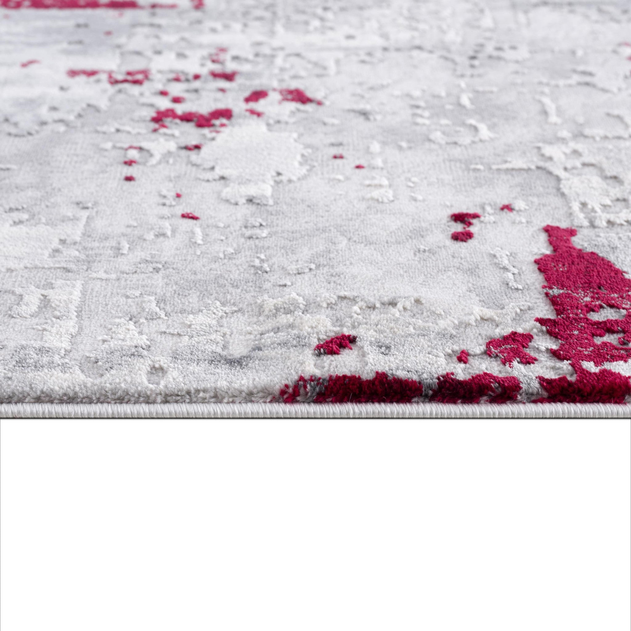 4' X 6' Red Abstract Dhurrie Area Rug-Area Rugs-DECOROLALA