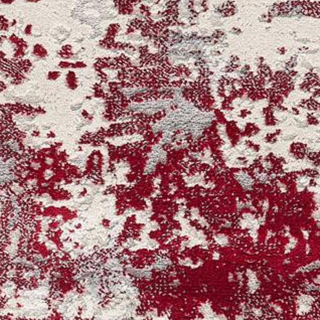 4' X 6' Red Abstract Dhurrie Area Rug-Area Rugs-DECOROLALA