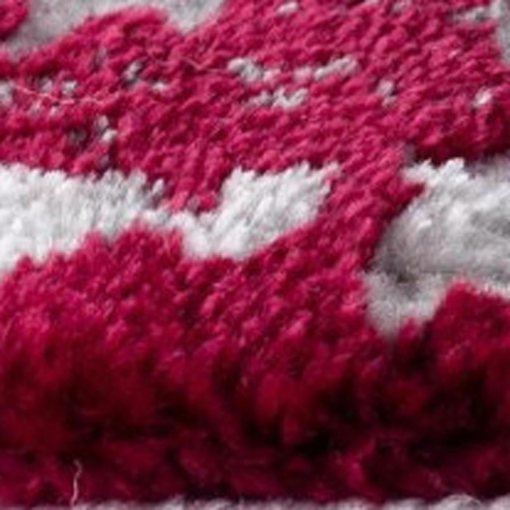 4' X 6' Red Abstract Dhurrie Area Rug-Area Rugs-DECOROLALA