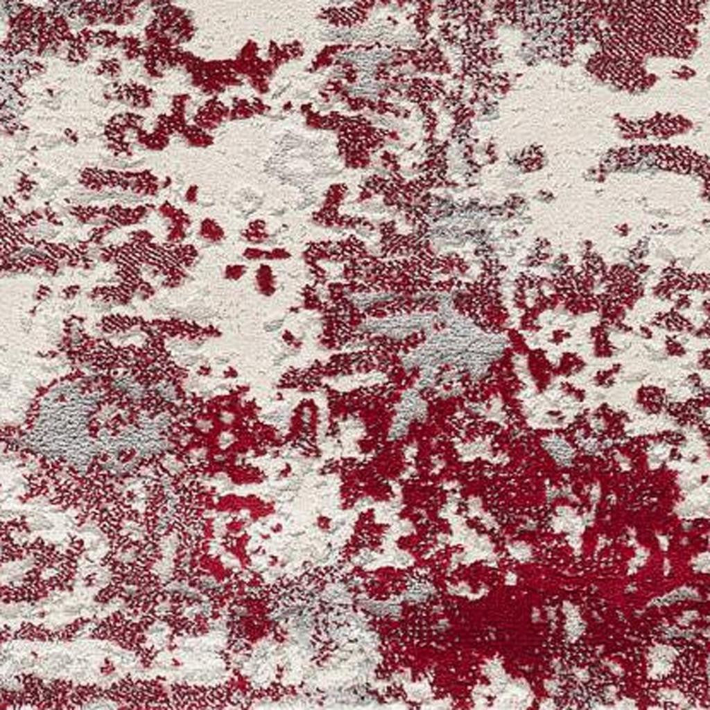 4' X 6' Red Abstract Dhurrie Area Rug-Area Rugs-DECOROLALA