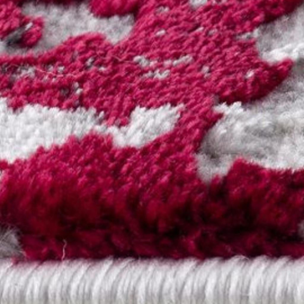 4' X 6' Red Abstract Dhurrie Area Rug-Area Rugs-DECOROLALA