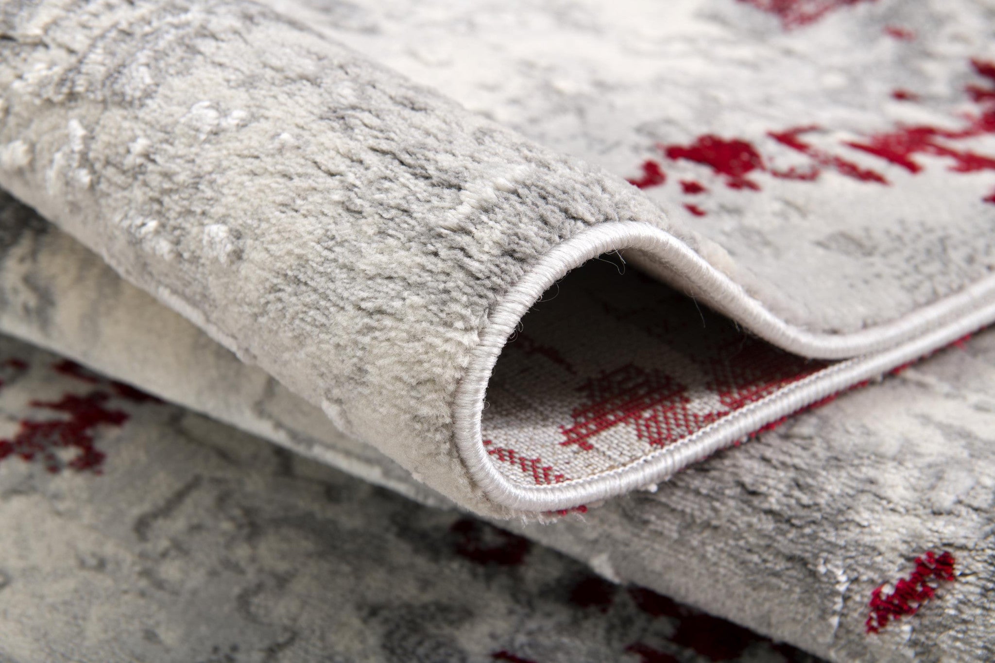 4' X 6' Red Abstract Dhurrie Area Rug-Area Rugs-DECOROLALA