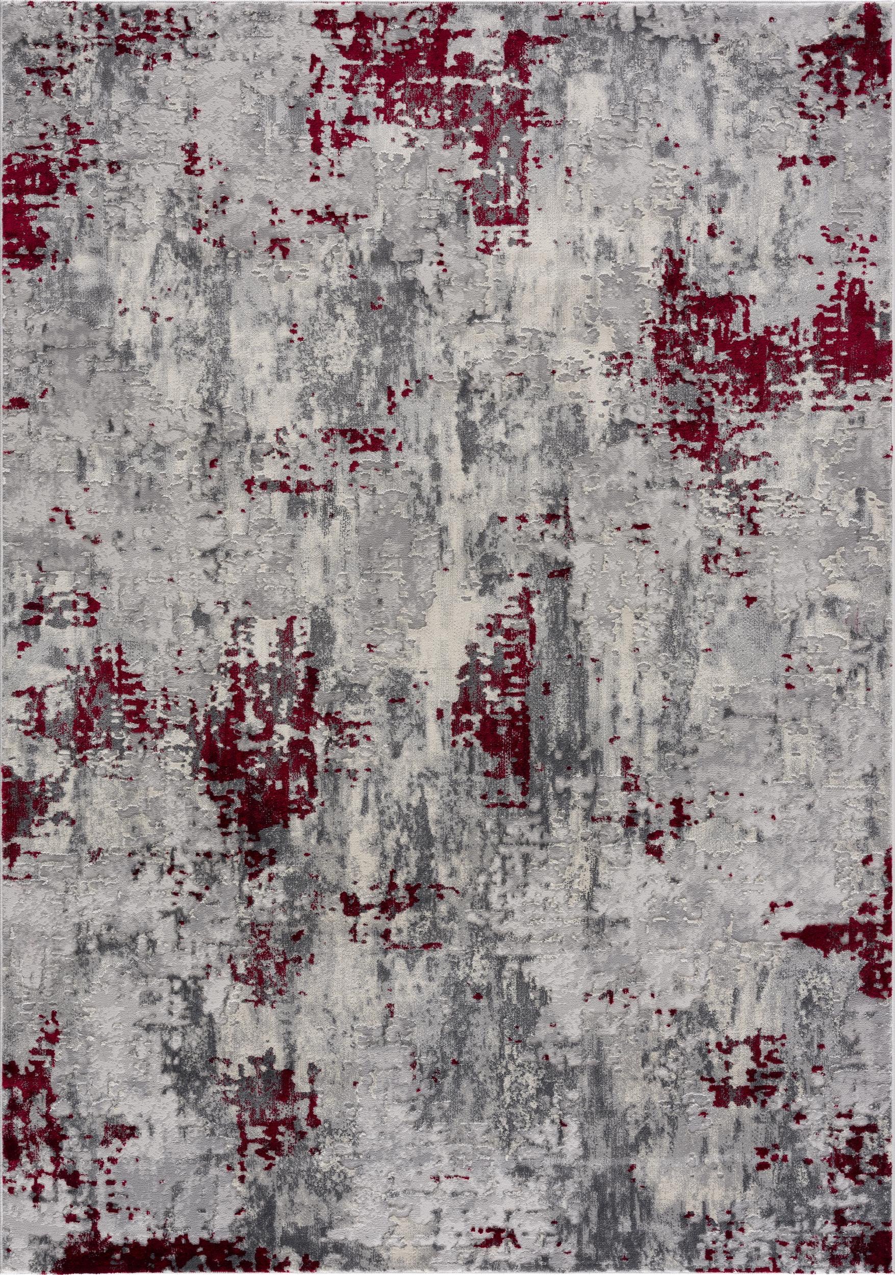 4' X 6' Red Abstract Dhurrie Area Rug-Area Rugs-DECOROLALA