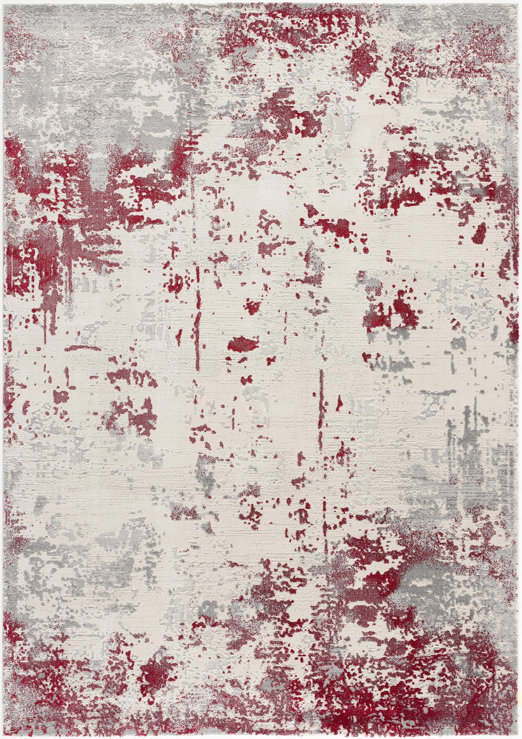 4' X 6' Red Abstract Dhurrie Area Rug-Area Rugs-DECOROLALA