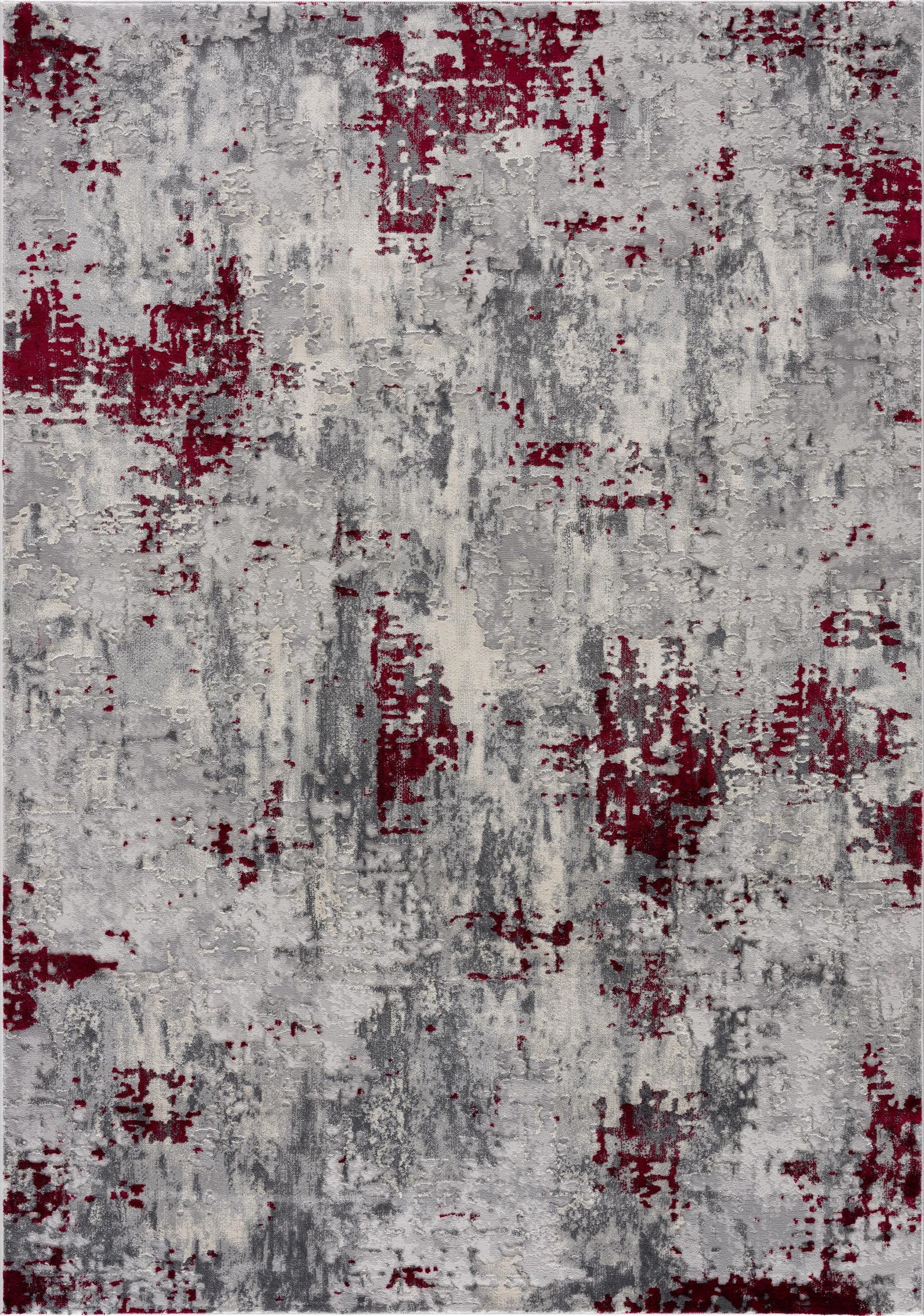 4' X 6' Red Abstract Dhurrie Area Rug-Area Rugs-DECOROLALA