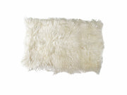 4' X 6' White Genuine Sheepskin Shag Area Rug-Area Rugs-DECOROLALA