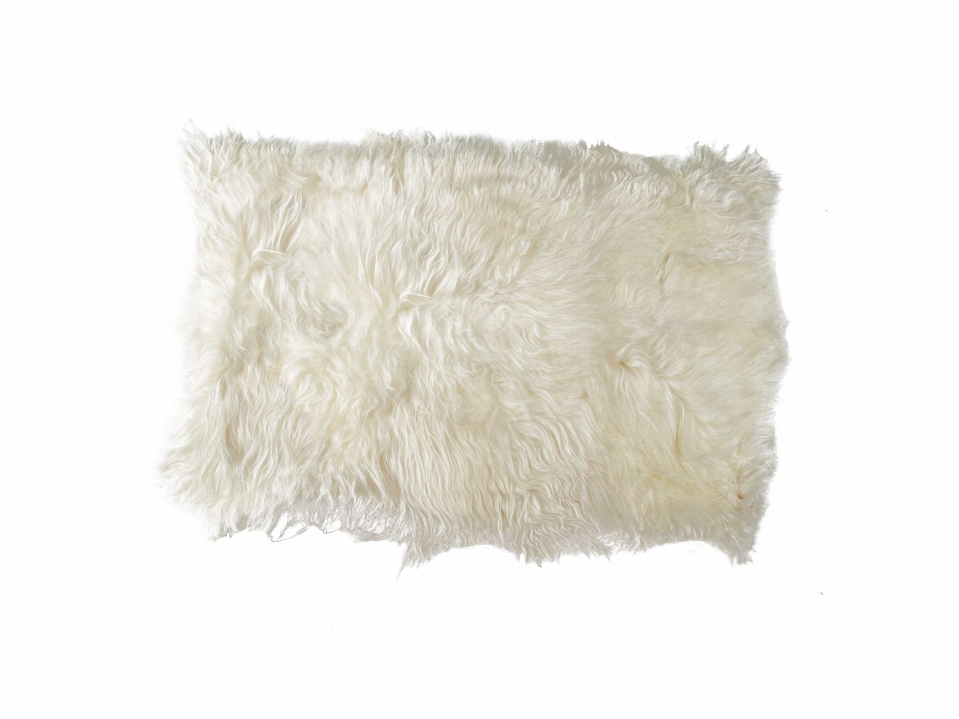 4' X 6' White Genuine Sheepskin Shag Area Rug-Area Rugs-DECOROLALA
