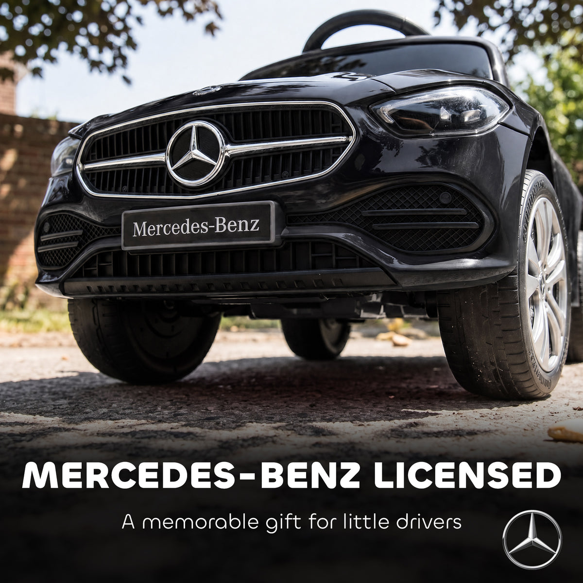 4 in 1 Toddler Push Car Licensed Mercedes-Benz with Push Handle, Canopy, Guardrails, Horn, Music for 18-36 Months-Toys & Games > Baby & Toddler Toys > Riding & Rocking Toys > Push Cars for Toddlers-DECOROLALA