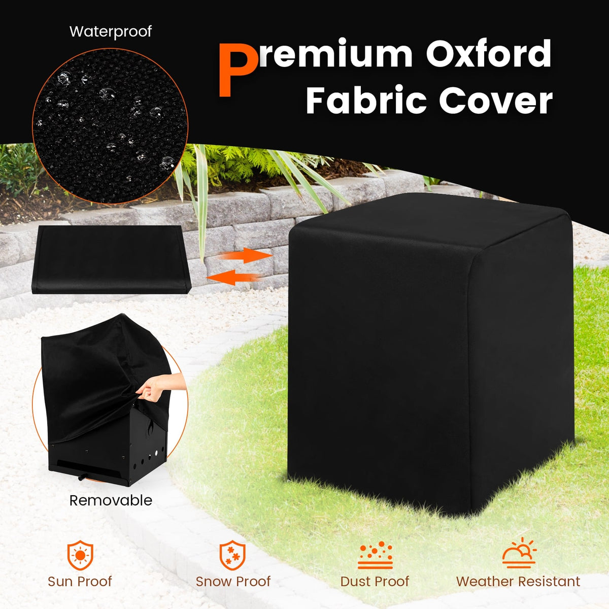 4-in-1 Outdoor Portable Pizza Oven with 12 Inch Pizza Stone-Outdoor Grills-DECOROLALA