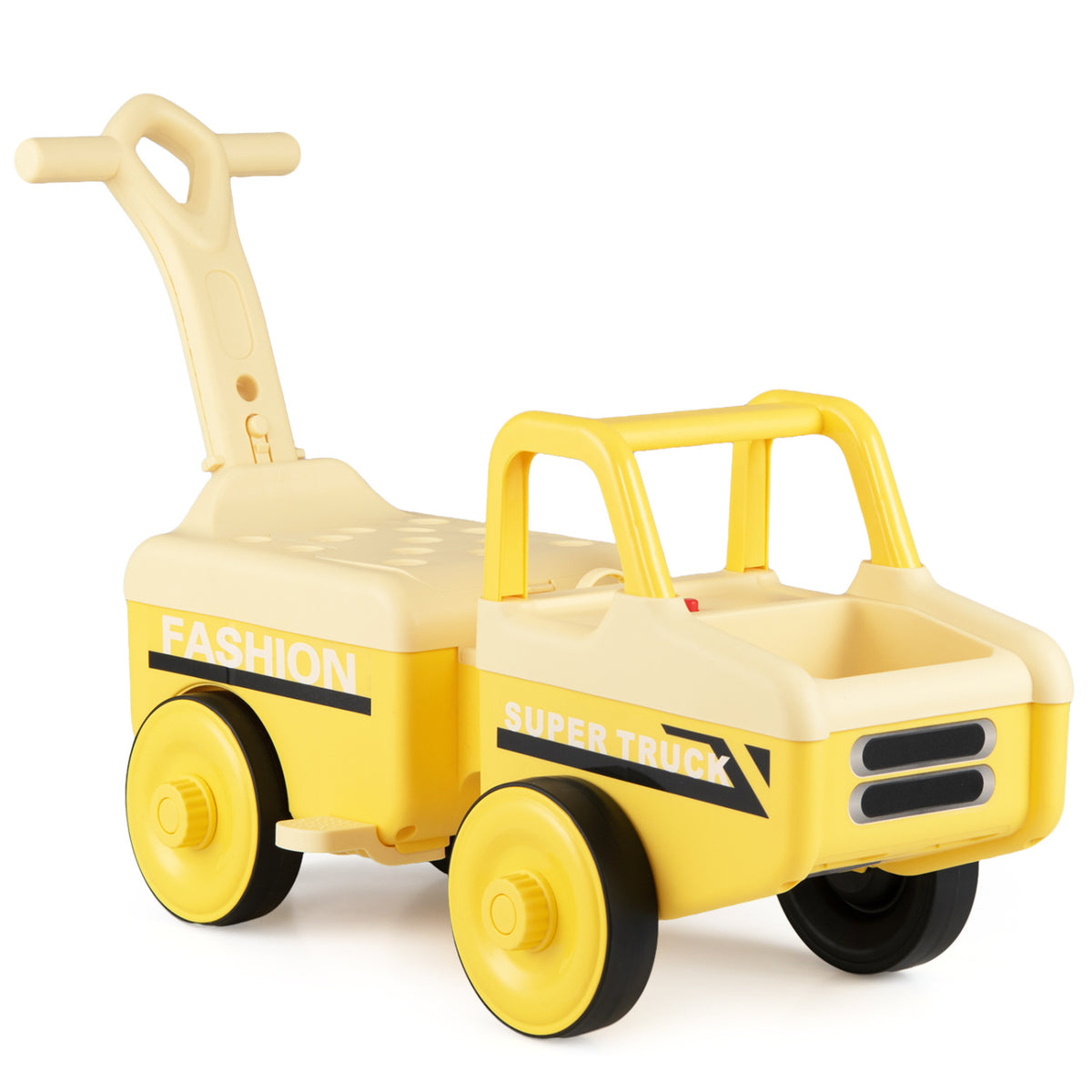4 in 1 Ride on Push Car with Music and Under-Seat Storage for Boys Girls