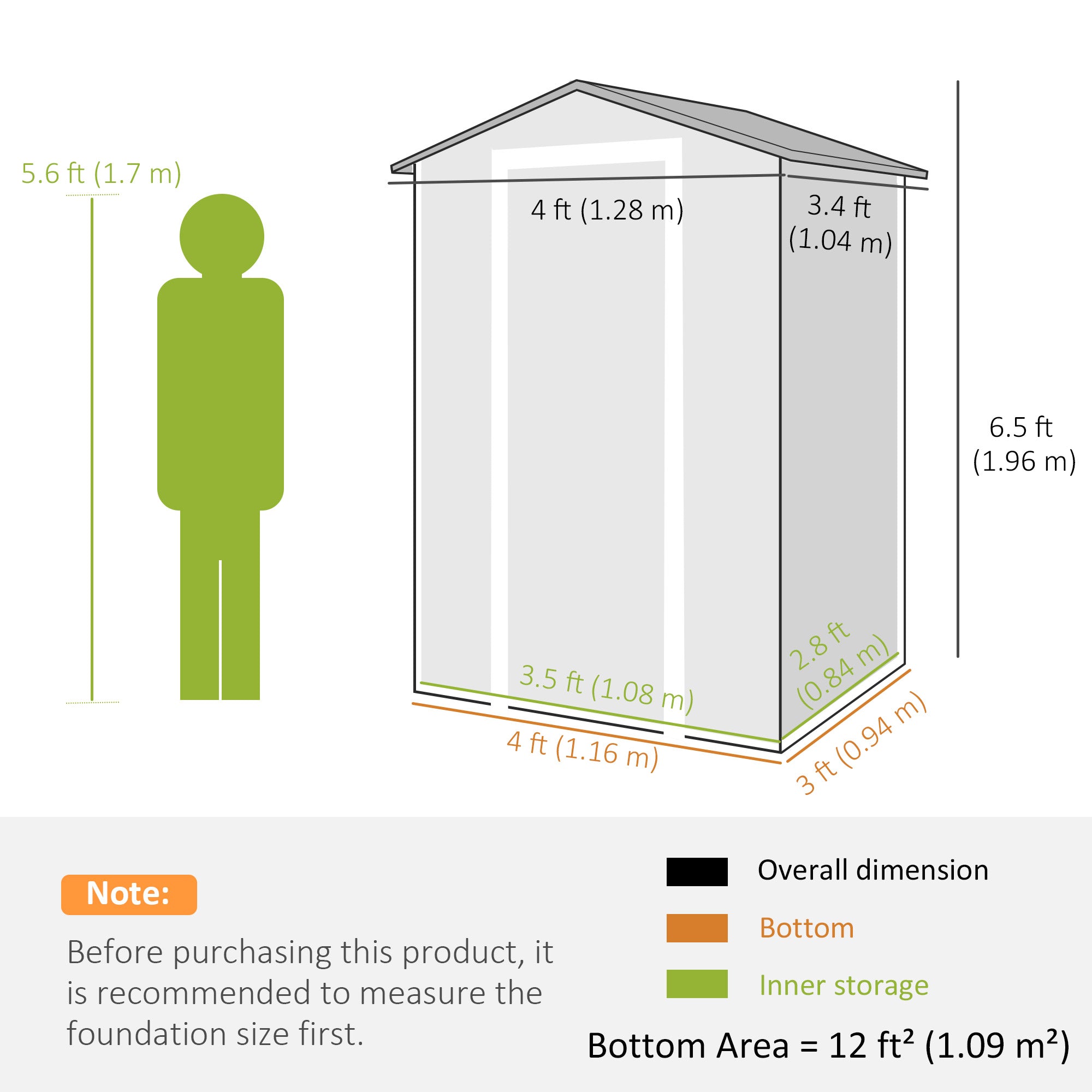 4' x 3' Plastic Garden Shed with Floor - Dark Grey-Patio & Garden > Lawn & Garden > Sheds-DECOROLALA