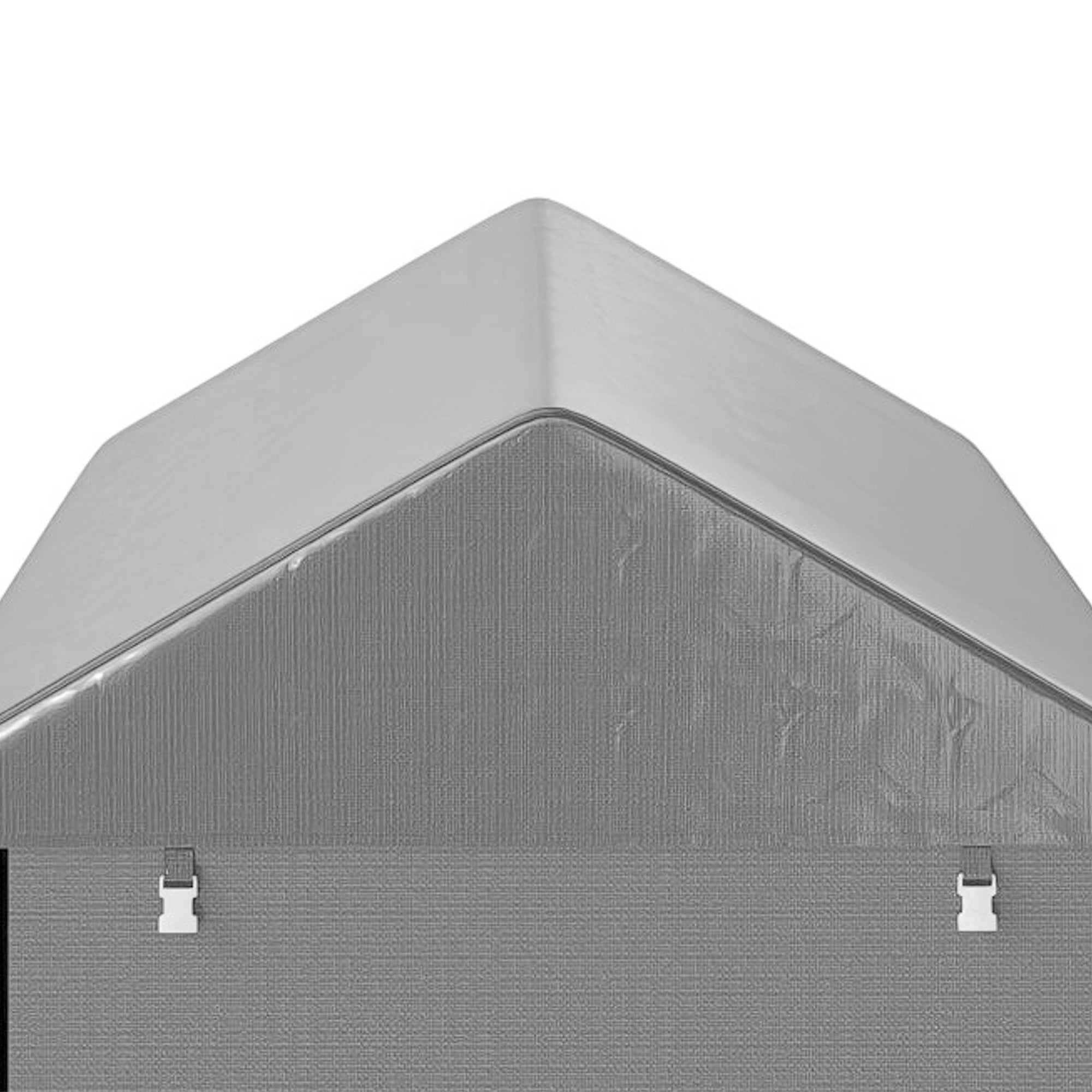 4' x 6' Outdoor Storage Shed Tent - Light Grey PE Cloth-Patio & Garden > Lawn & Garden > Sheds-DECOROLALA