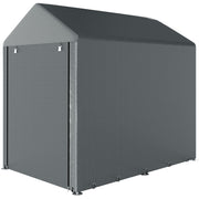 4 x 6ft Outdoor Storage Shed Tent - Dark Grey PE Steel-Patio & Garden > Lawn & Garden > Sheds > Portable Shed-DECOROLALA