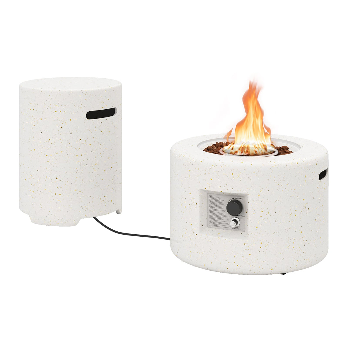 40 000 BTU Fire Pit Table Set with Hideaway Tank Holder-Fire Pit Tables-DECOROLALA
