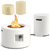 40 000 BTU Fire Pit Table Set with Hideaway Tank Holder-Fire Pit Tables-DECOROLALA