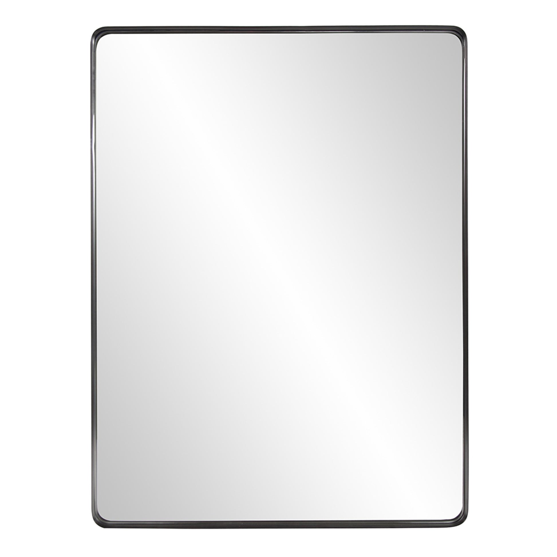 40" Black Metal Framed Accent Mirror-Mirrors-DECOROLALA