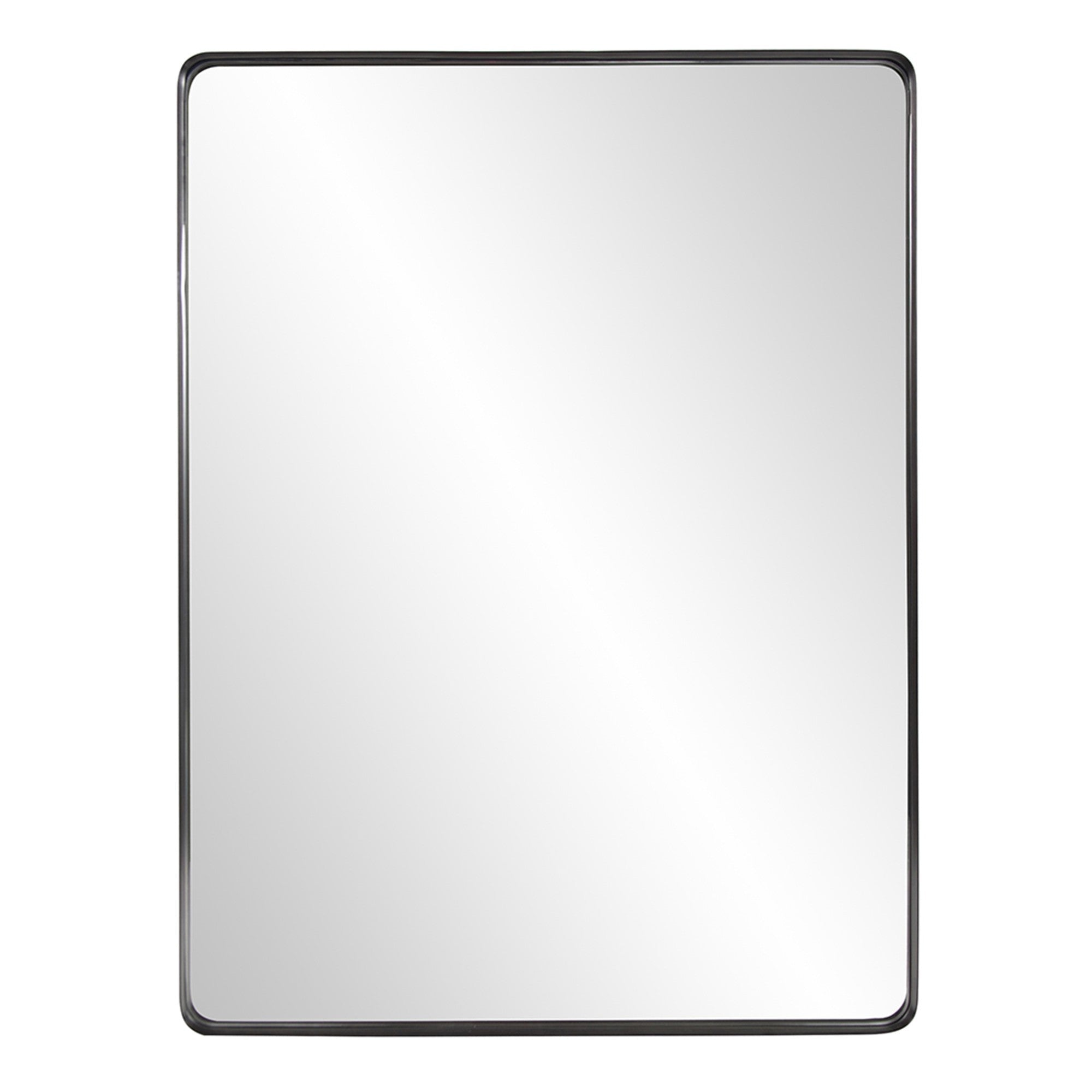 40" Black Metal Framed Accent Mirror-Mirrors-DECOROLALA