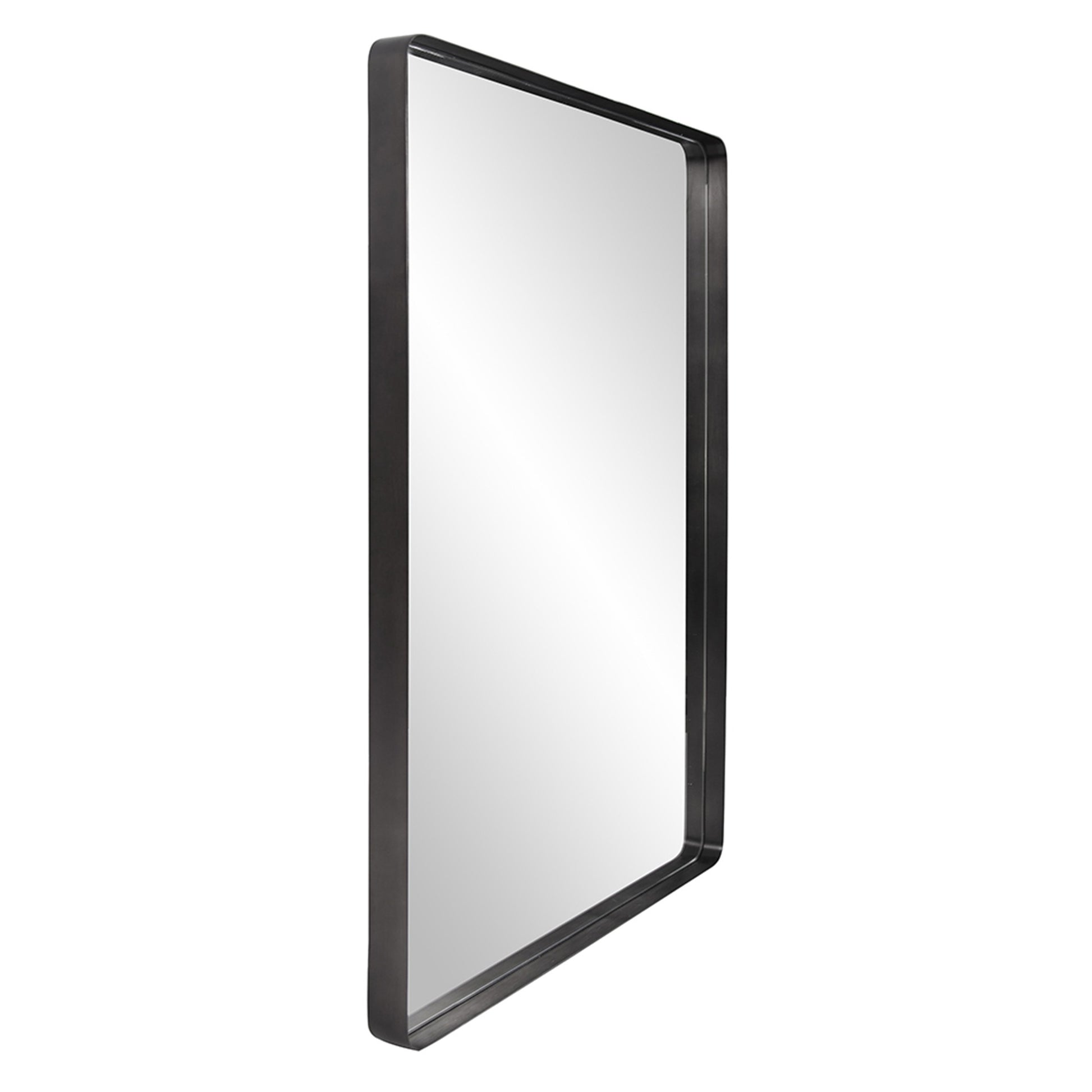 40" Black Metal Framed Accent Mirror-Mirrors-DECOROLALA