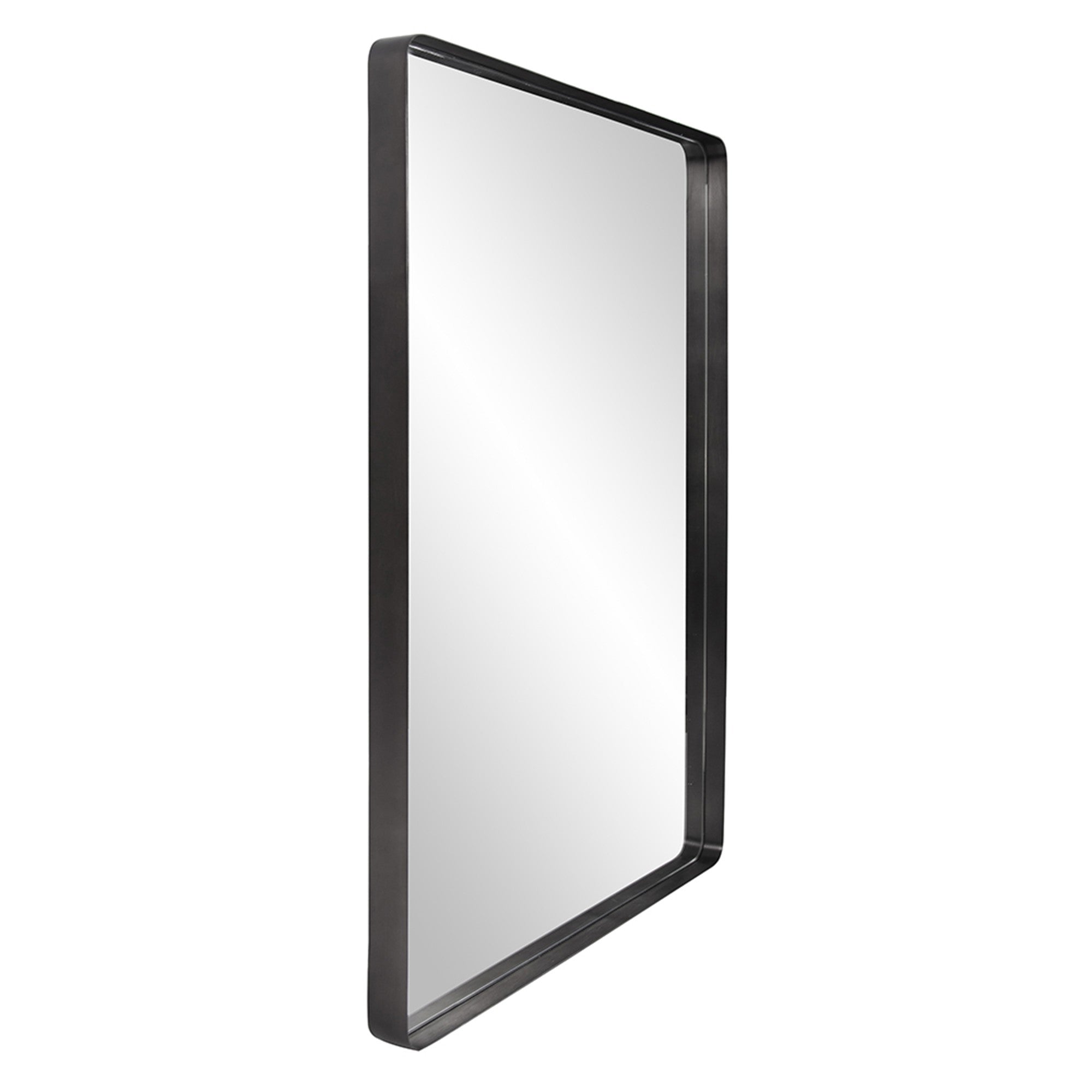 40" Black Metal Framed Accent Mirror-Mirrors-DECOROLALA