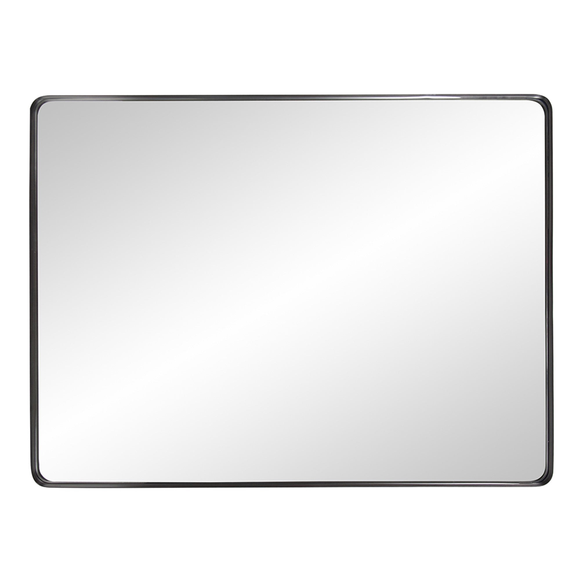40" Black Metal Framed Accent Mirror-Mirrors-DECOROLALA