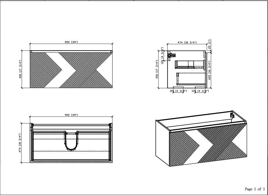 40" Black Wall Mount Bathroom Vanity with White Polymarble Countertop Roxboro-Migration_Bathroom Vanities-DECOROLALA