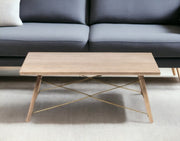 40" Brown and Black Solid Wood and Metal Square Coffee Table-Coffee Tables-DECOROLALA