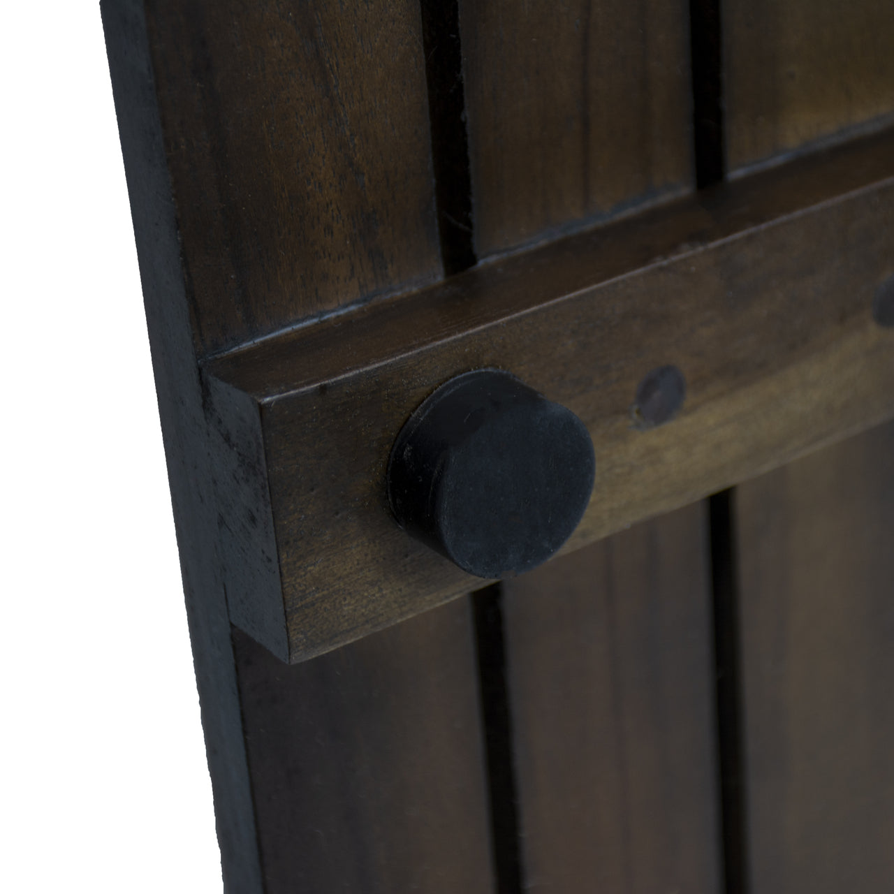 40" Dark Brown Teak Slat Non Slip Bath Mat-Bath Rugs-DECOROLALA