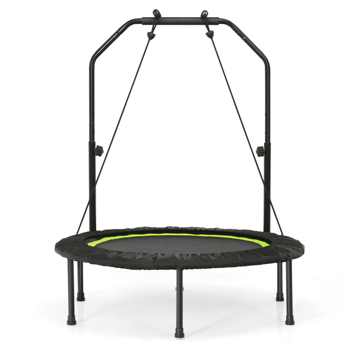 40" Foldable Fitness Trampoline with Adjustable Handlebar & Bands-Trampolines-DECOROLALA