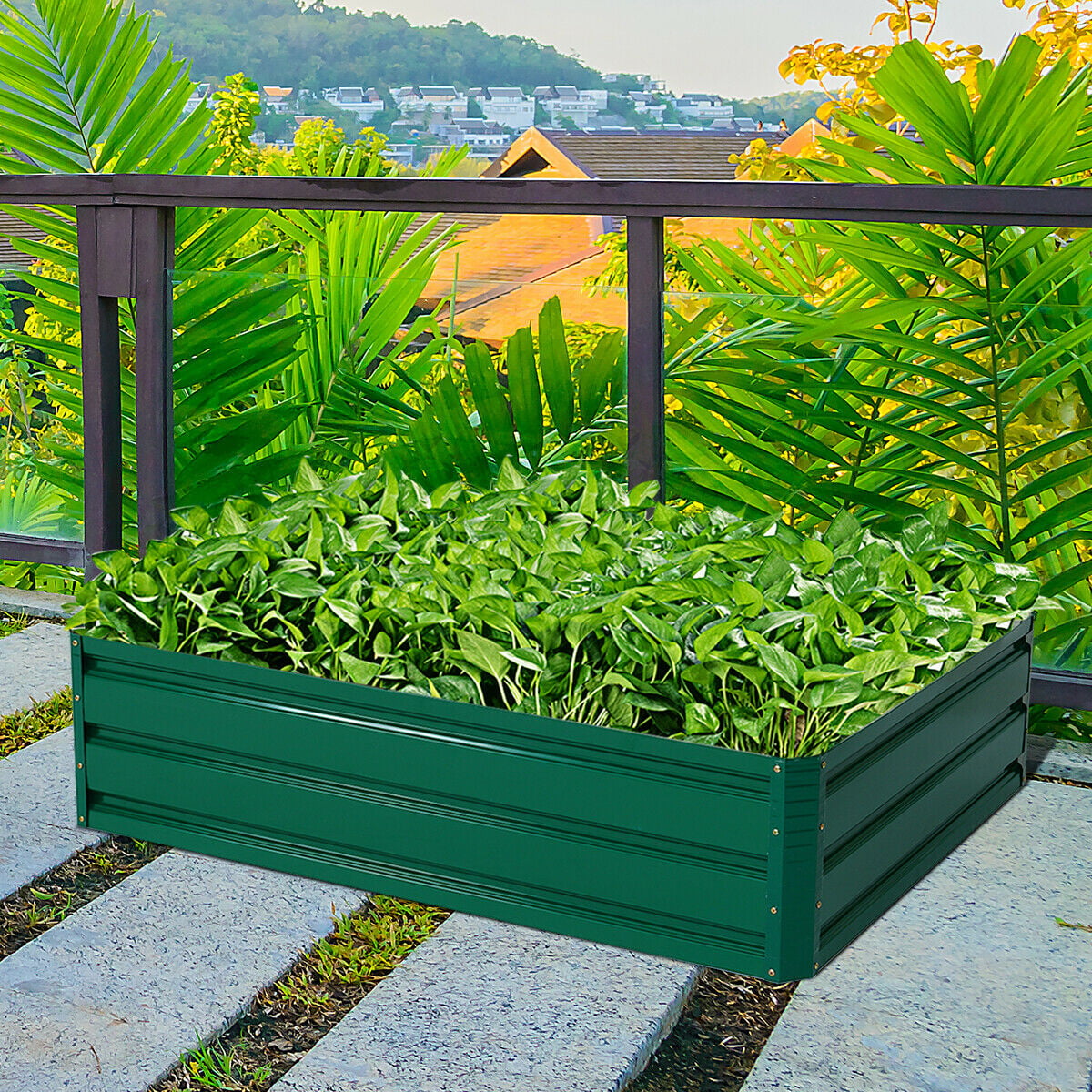 40 Inch x 32 Inch Patio Raised Garden Bed for Vegetable Flower Planting-Raised Garden Beds-DECOROLALA