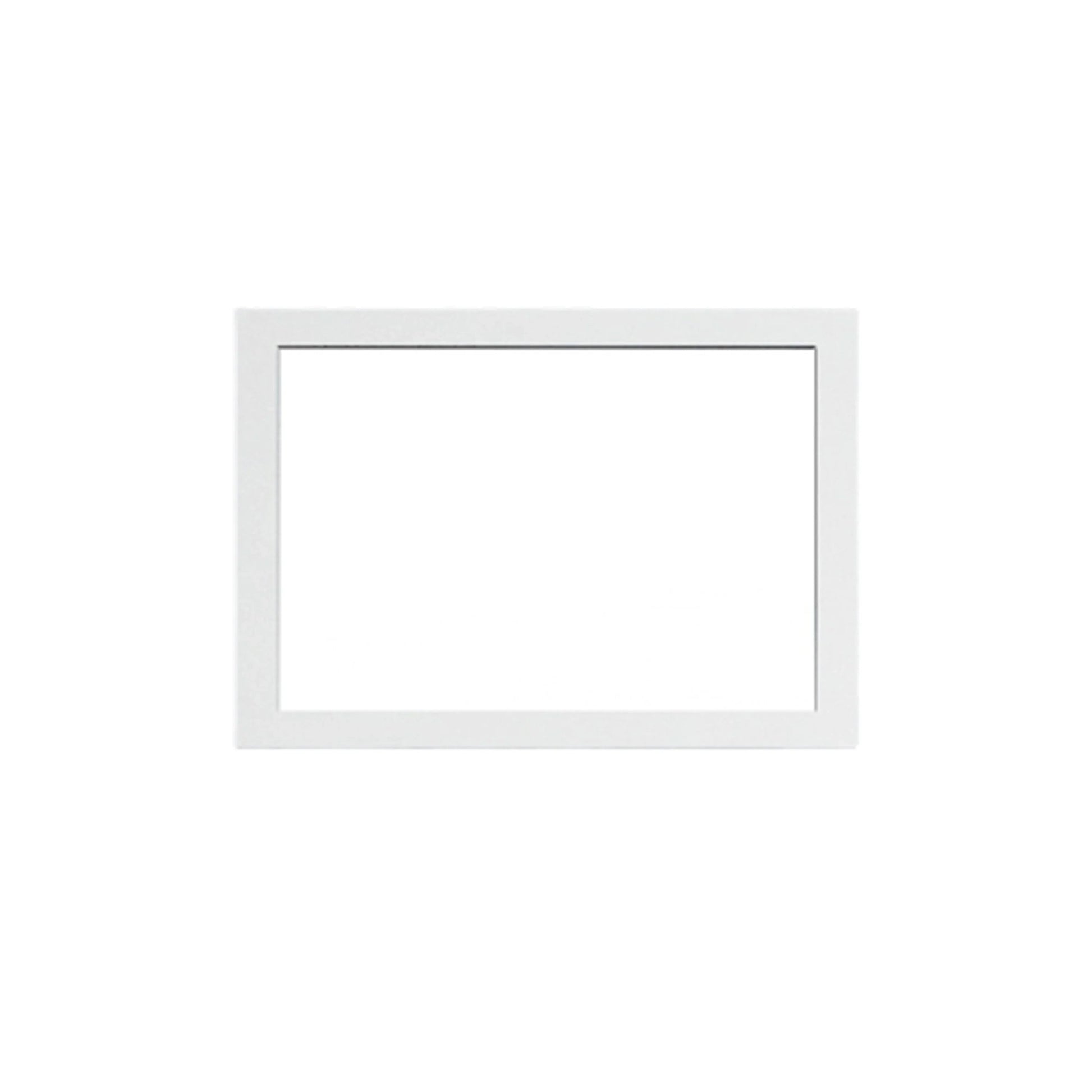 40" Matte White Rectangular Framed Mirror - Designed for Horizontal & Vertical Installation-Migration_Mirrors-DECOROLALA
