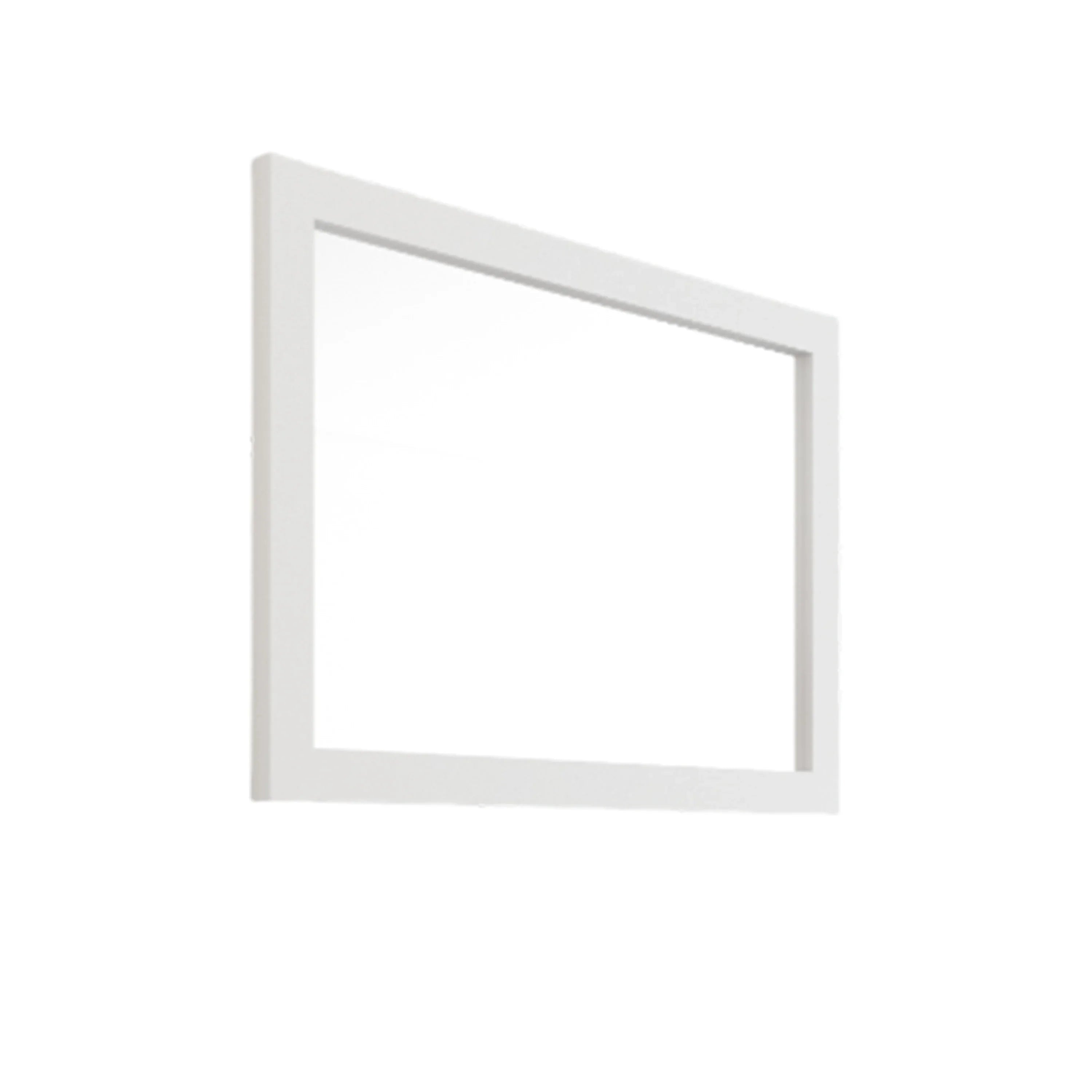 40" Matte White Rectangular Framed Mirror - Designed for Horizontal & Vertical Installation-Migration_Mirrors-DECOROLALA