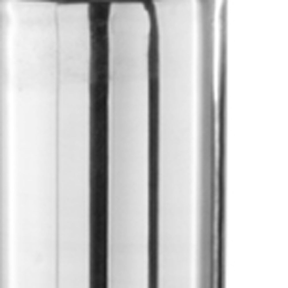 40" Silver Aluminum Cylindrical Floor Vase-Vases-DECOROLALA