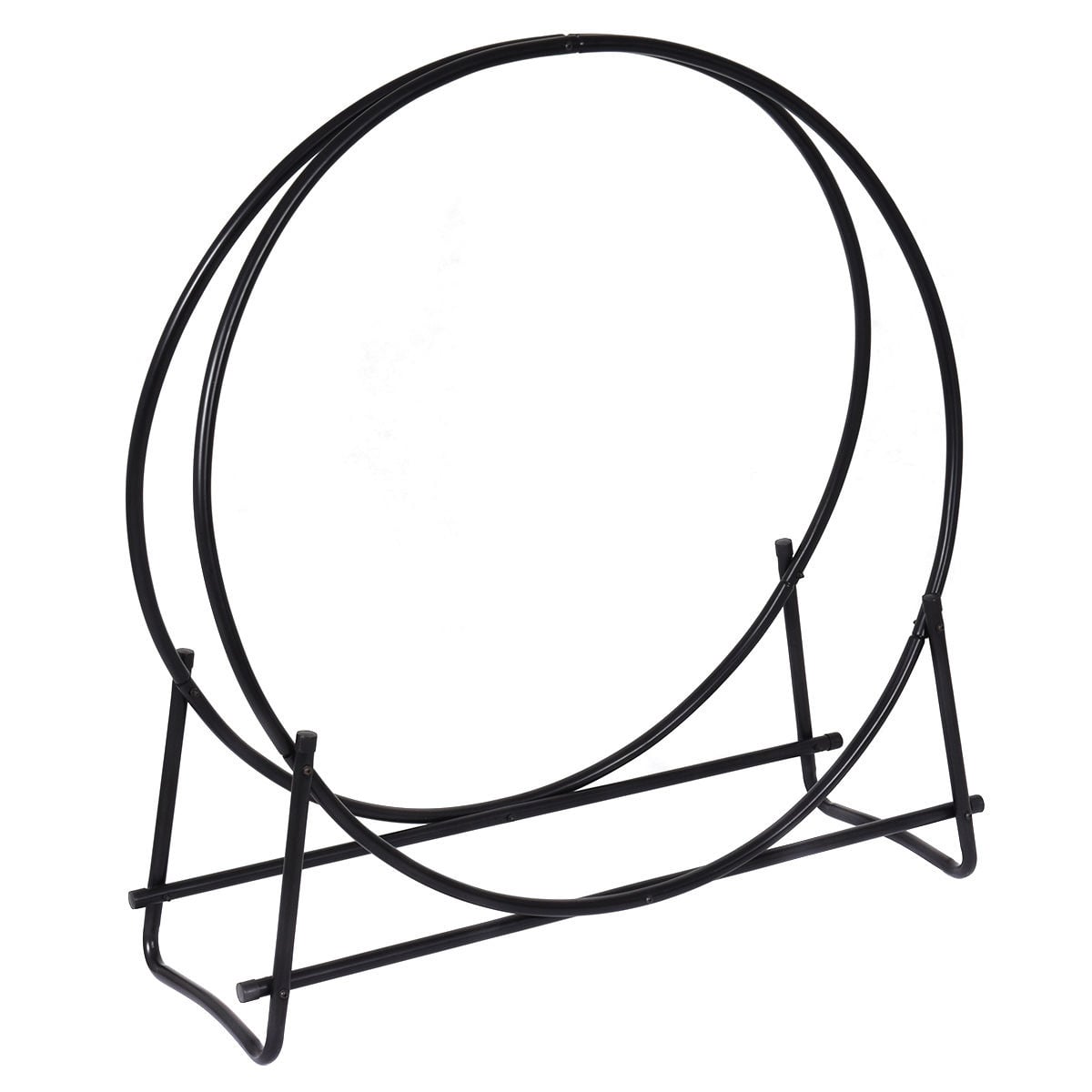40-inch Tubular Steel Firewood Storage Rack-Log Racks & Carriers-DECOROLALA