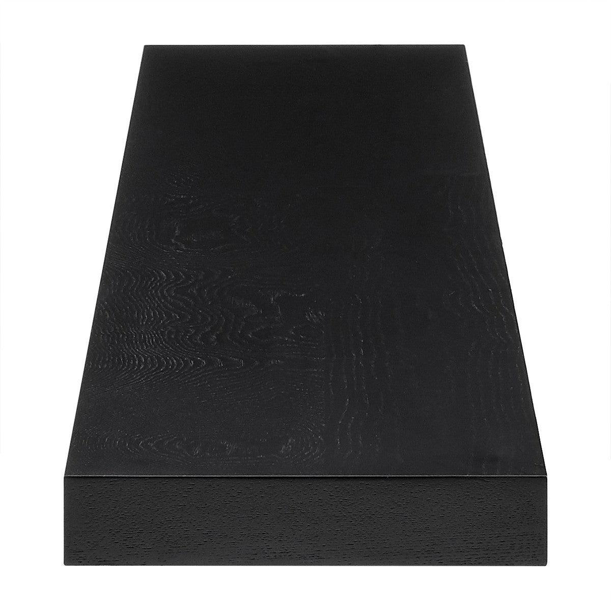 75" Black Wooden Wall Mounted Floating Shelf-Wall Mounted Shelves-DECOROLALA