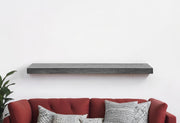 43" Dark Gray Whitewash Wooden Floating Shelf-Wall Mounted Shelves-DECOROLALA